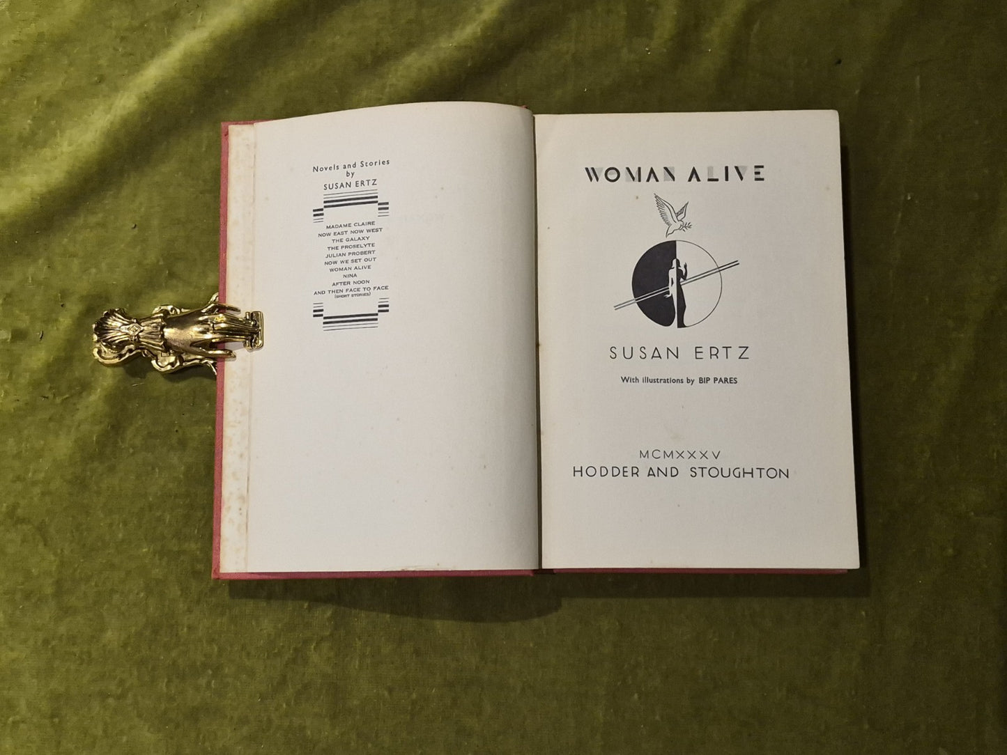 WOMAN ALIVE - by Susan Ertz - 1st UK edition Hodder & Stoughton 1935 HB5