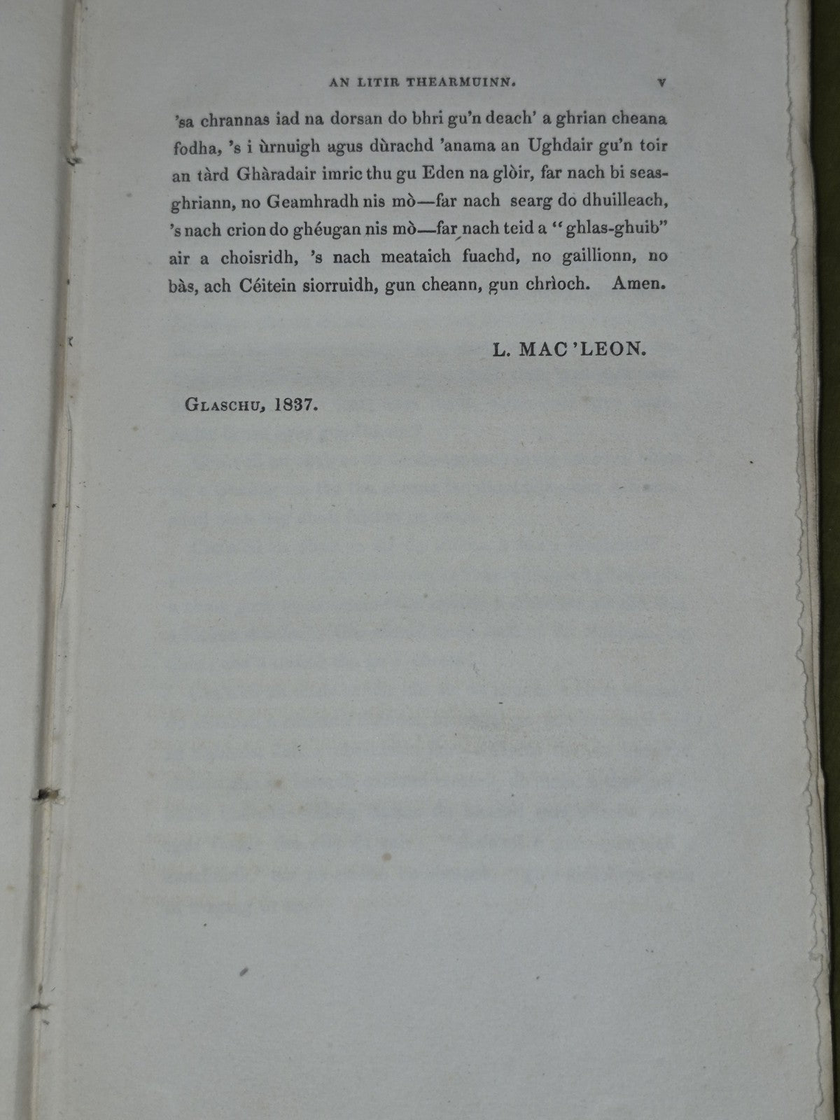 Adhamh Agus Eubh Craobh Sheanachais nam Gael Lachlan 1837 Mac'leon5