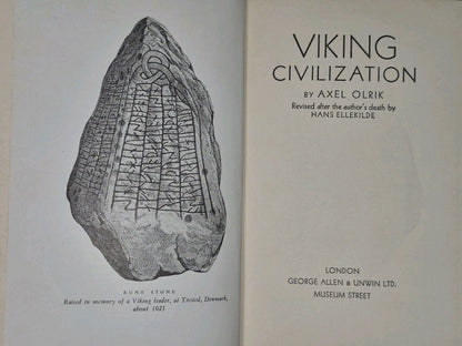 Viking Civilization Axel Olrik George Allen & Unwin 19304