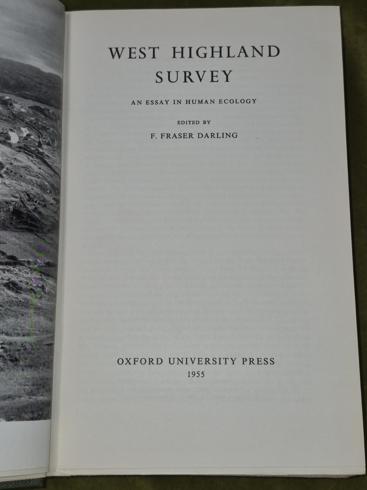 West Highland Survey First Edition Fraser Darling 1955 Oxford University Press4