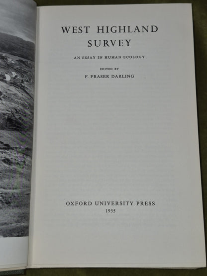 West Highland Survey First Edition Fraser Darling 1955 Oxford University Press4