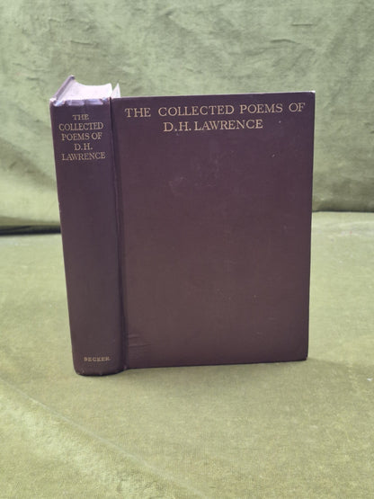 The Collected Poems of D. H. Lawrence Published by Martin Secker , 19320