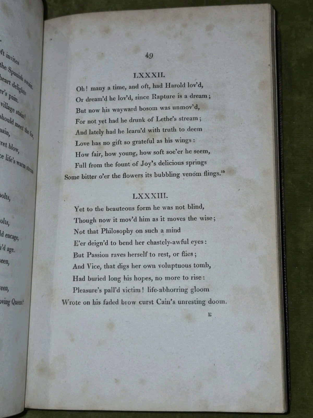 Childe Harold's Pilgrimage Lord Byron 1812 Second Edition John Murray7
