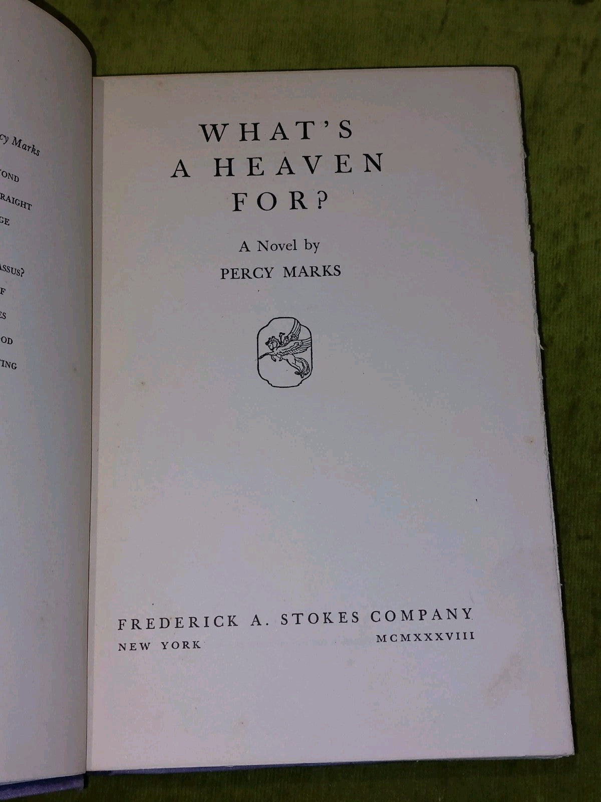 What's a Heaven For? Percy Marks (1938)5