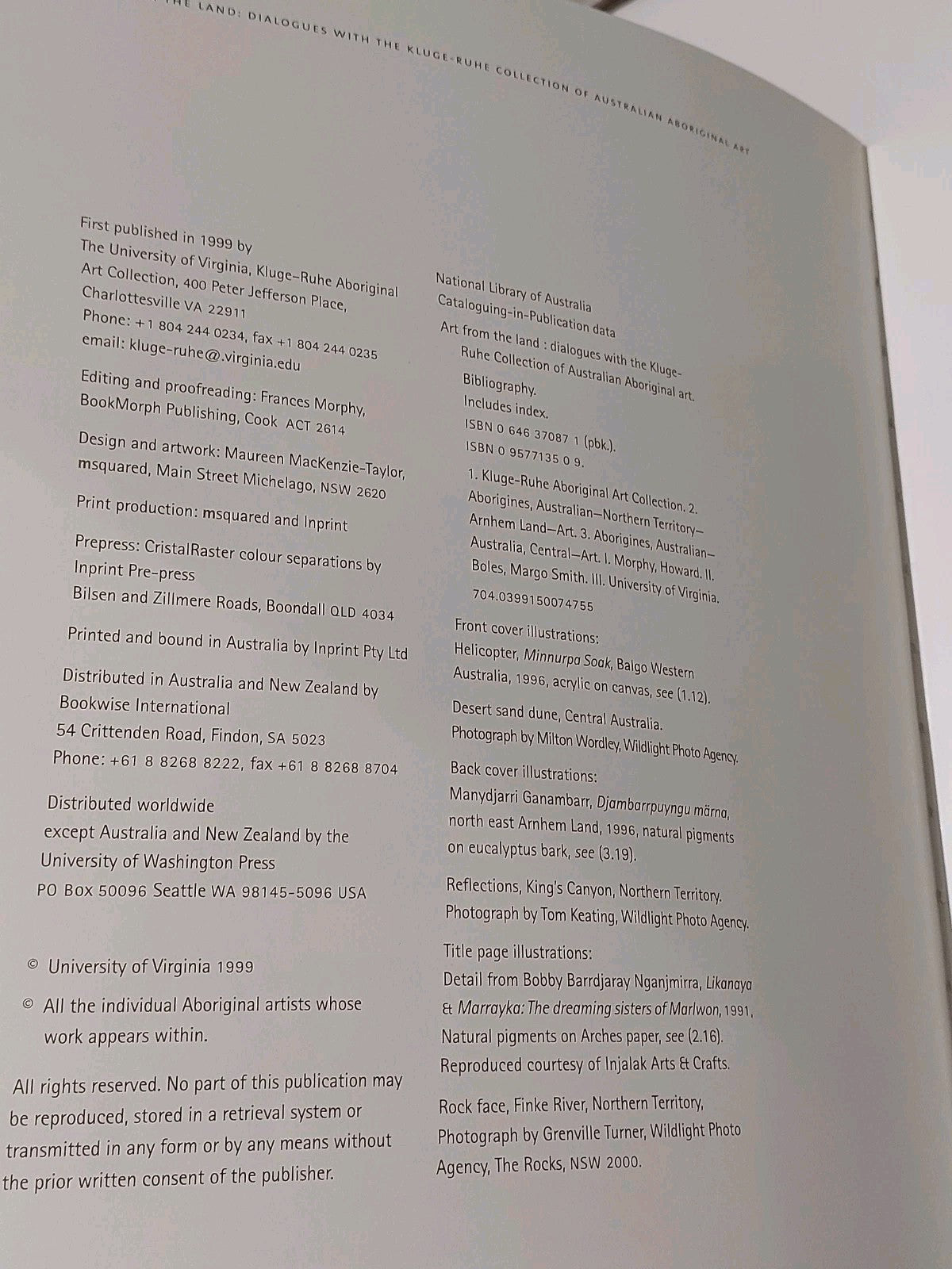 Art from the Land : Dialogues with the KlugeRuhe Collection  Morphy & Boles Pb3