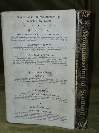 Mountaineering In Scotland: WH Murray 1st Ed Hardback Book . Dent & Sons (1947)1