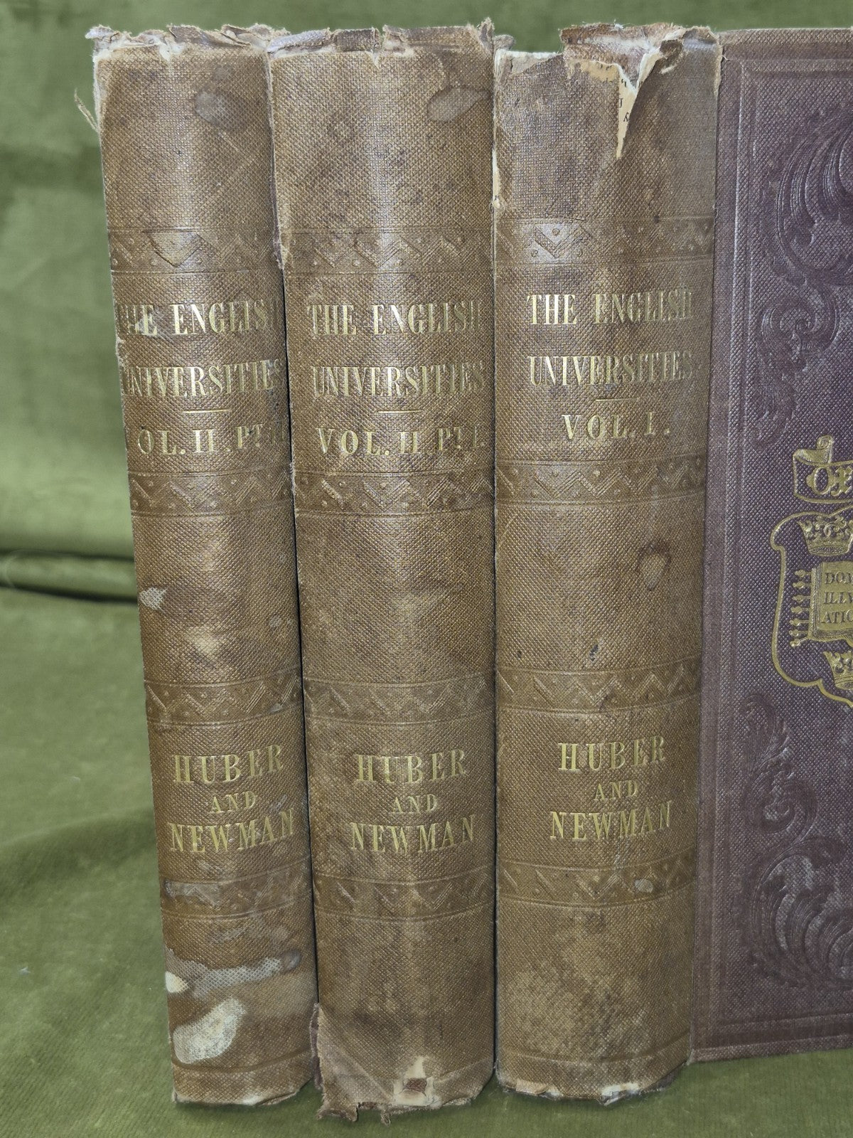 The English Universities Huber 3 Vols 1843 Francis Newman Complete Set1
