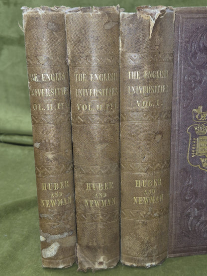 The English Universities Huber 3 Vols 1843 Francis Newman Complete Set1