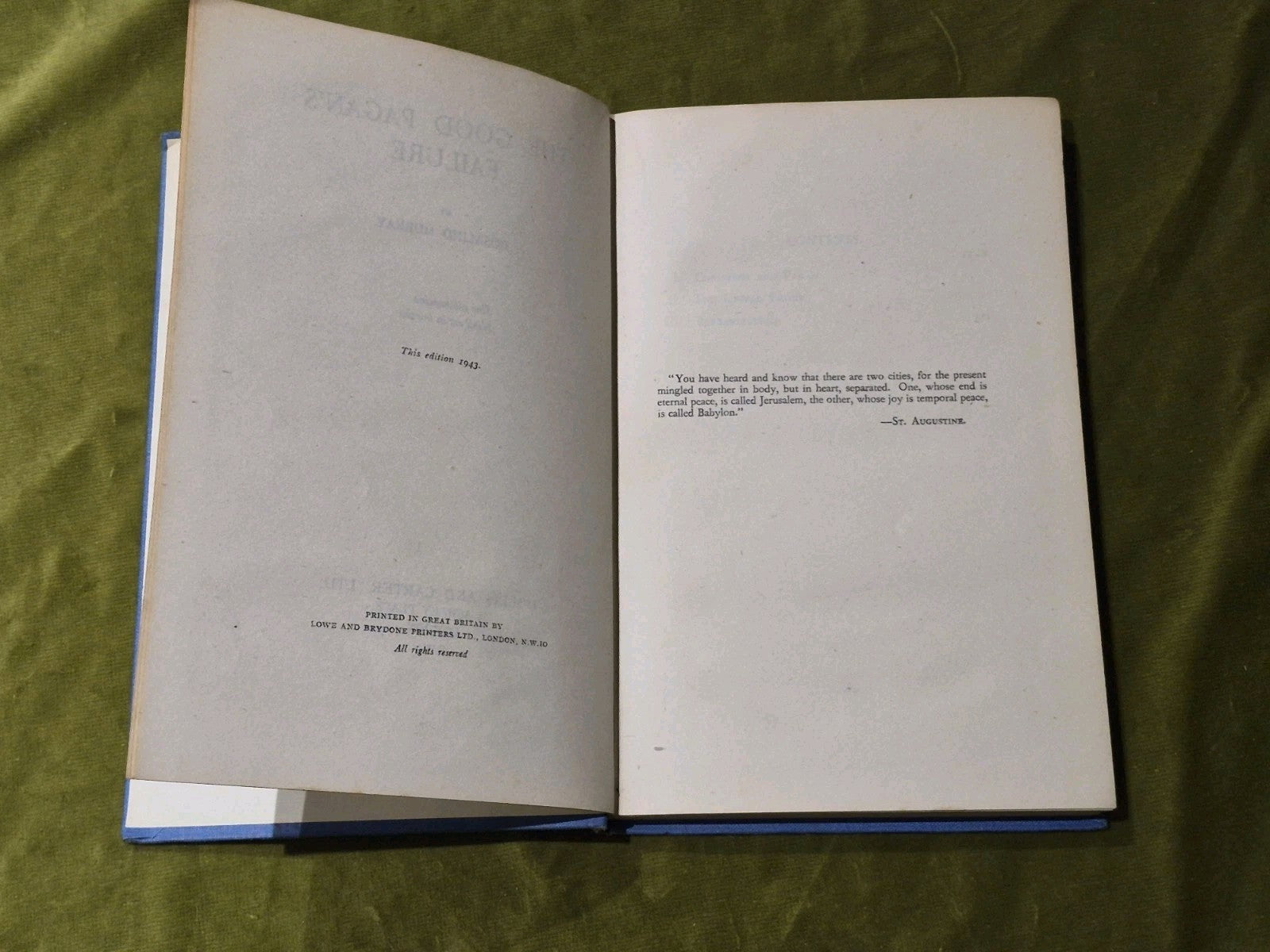 The Good Pagan's Failure by Rosalind Murray 1943 Hardcover5