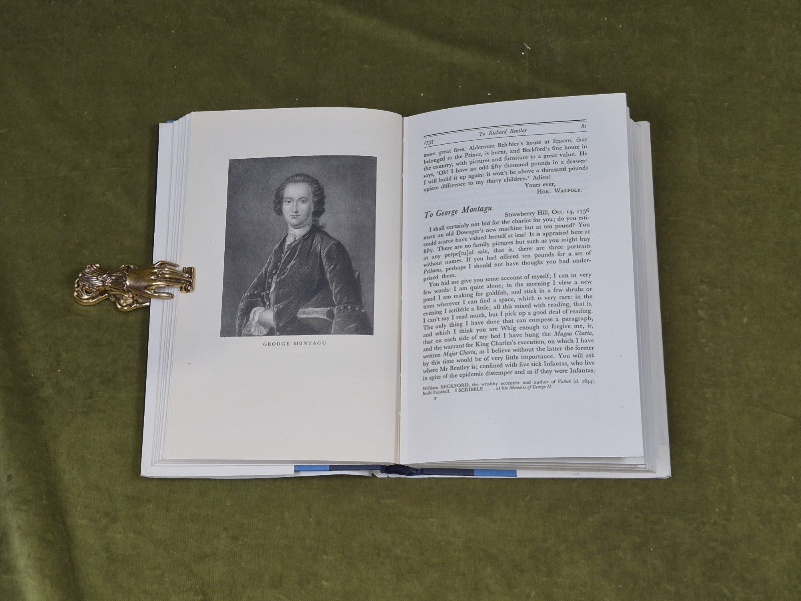 Letters of Horace Walpole - W.S. Lewis , Folio Society - 1951 1st HB DJ5