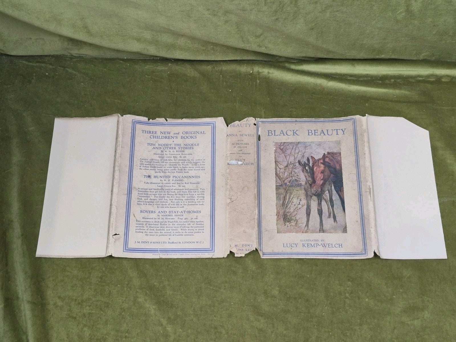 Black Beauty Lucy Kemp-Welch Anna Sewell 1926 Second Reprint Dustjacket 3