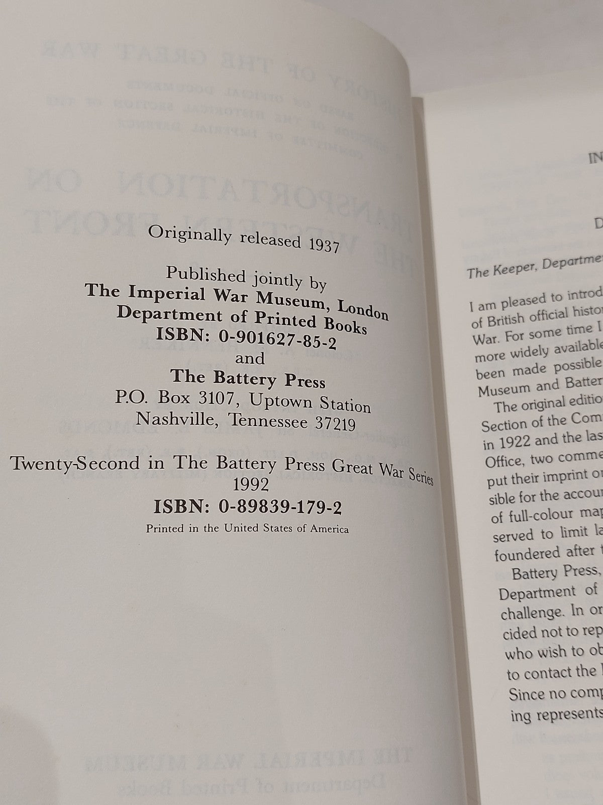 Transportation On Western Front 1914-1918 [Imperial War Museum] 1992 Hb Book3
