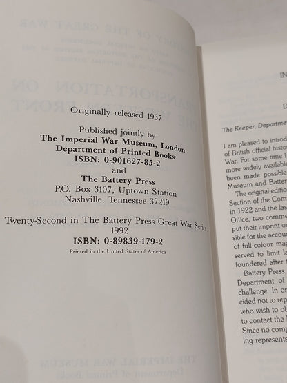 Transportation On Western Front 1914-1918 [Imperial War Museum] 1992 Hb Book3