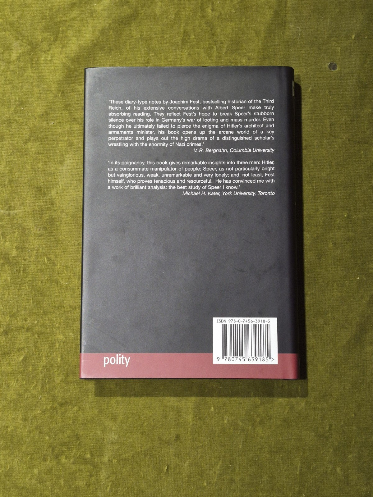 Albert Speer: Conversations with Hitler's Architect Hardcover 2007 Joachim Fest1