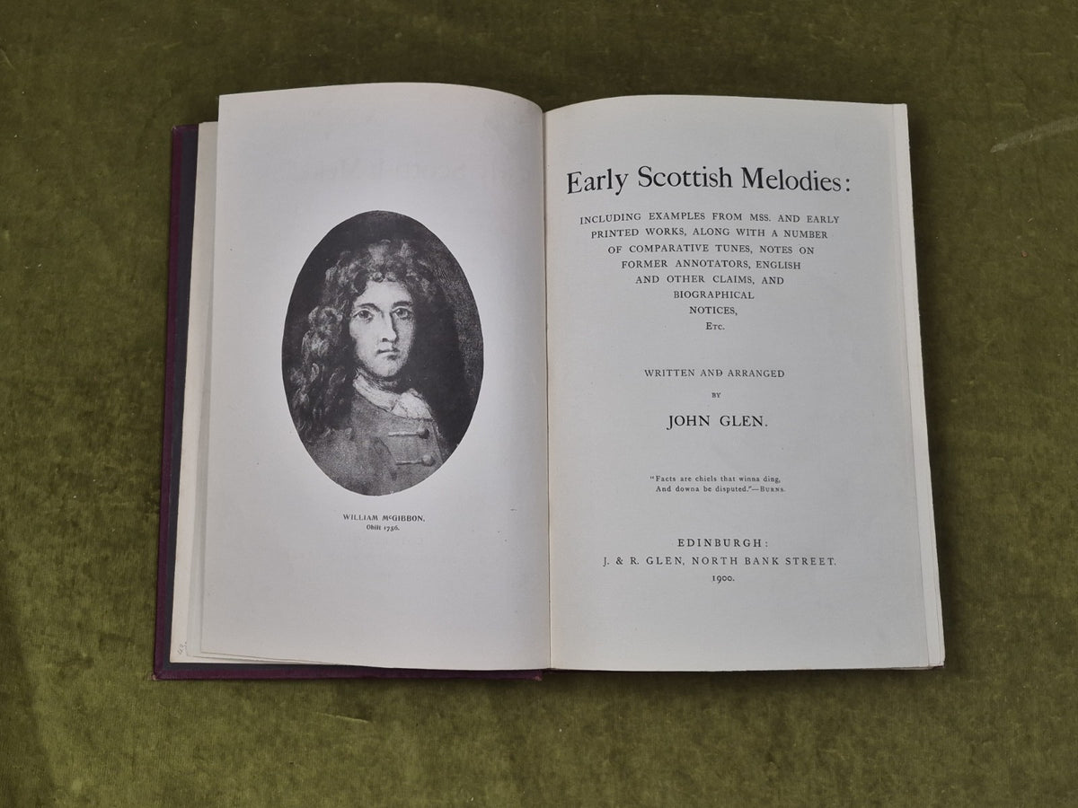 Early Scottish Melodies - John Glen , 1900 1st Vintage HB4