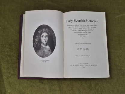 Early Scottish Melodies - John Glen , 1900 1st Vintage HB4
