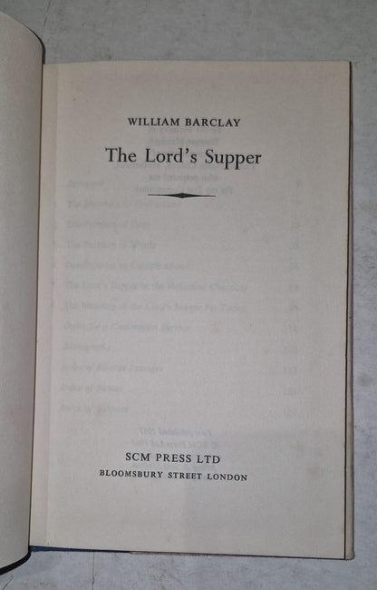 William Barclay The Lord's Supper Hardback First Edition 1967 With Dustjacket4