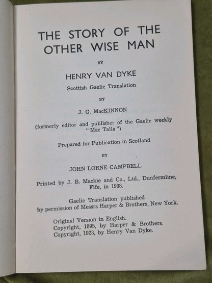 Sgeul An Draoidh Eile Eanruig Van Dyke 1938 J G MacKinnon6
