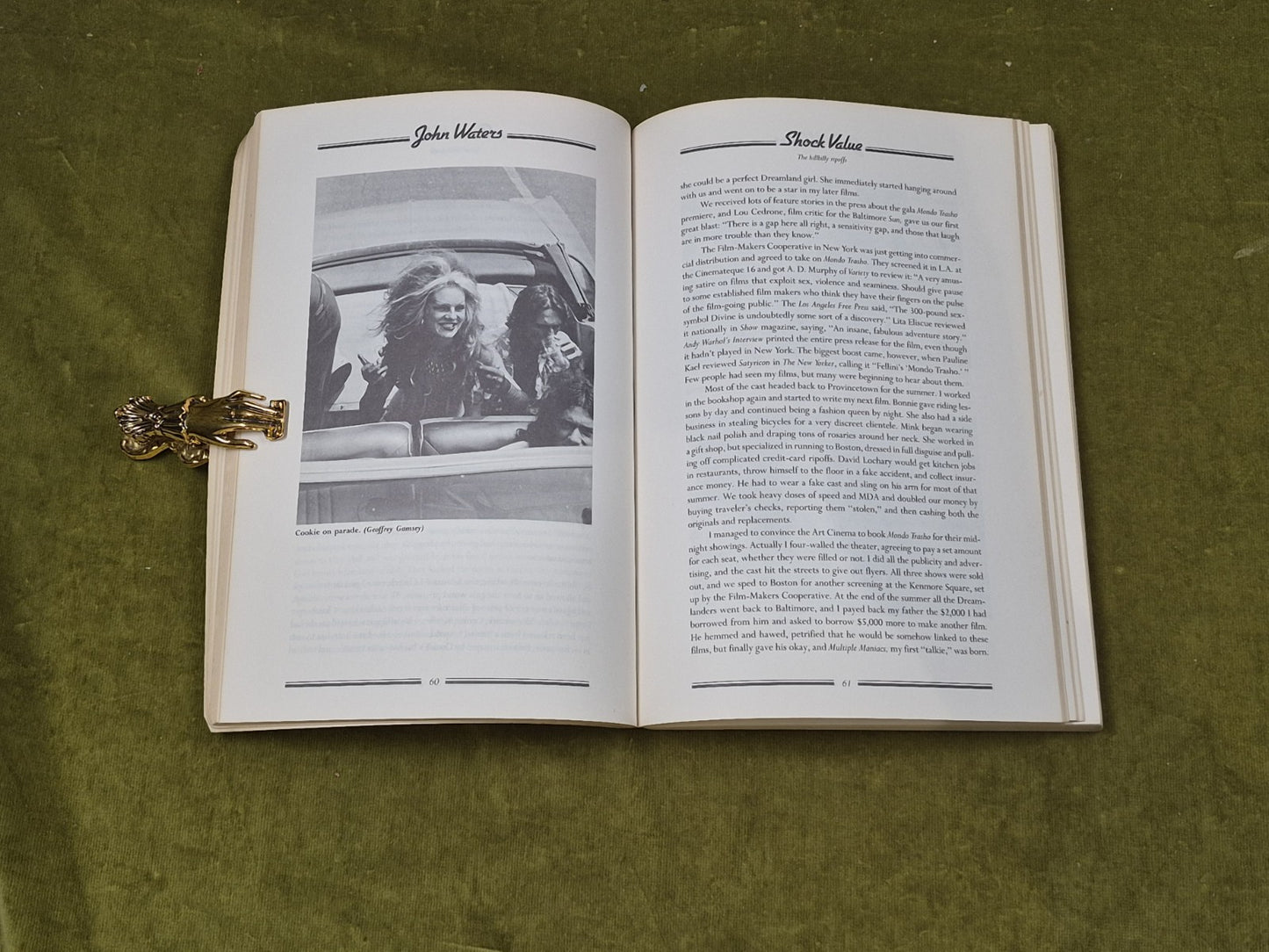 Shock Value : A Tasteful Book about Bad Taste by John Waters , 1981 Paperback5