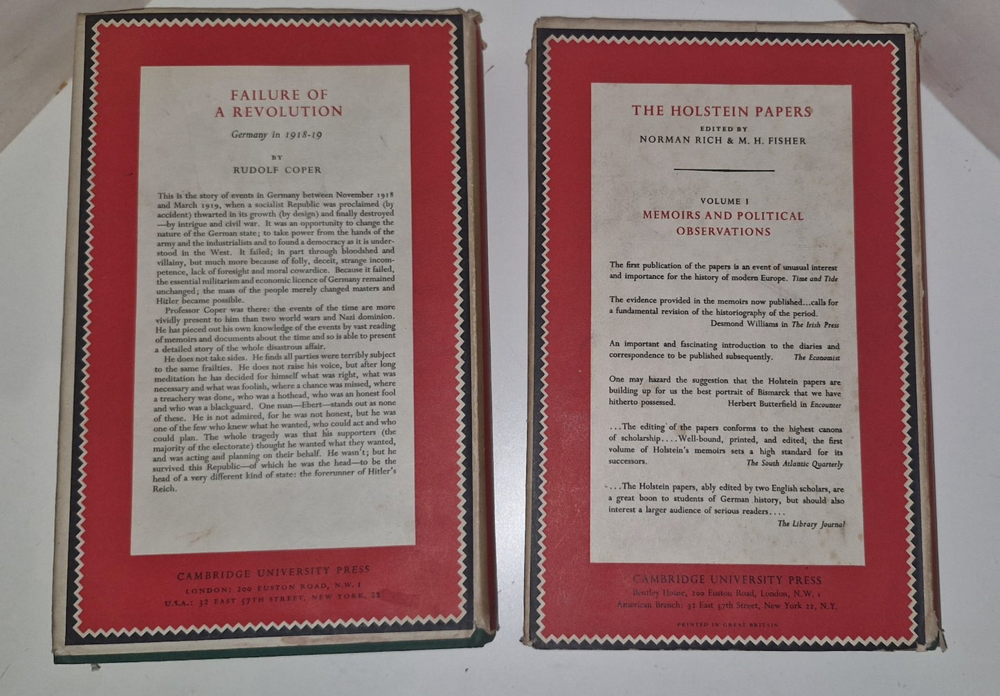 The Holstein Papers 4 Volume Hardback 1st Edition Set With Dust Jacket 1955  635