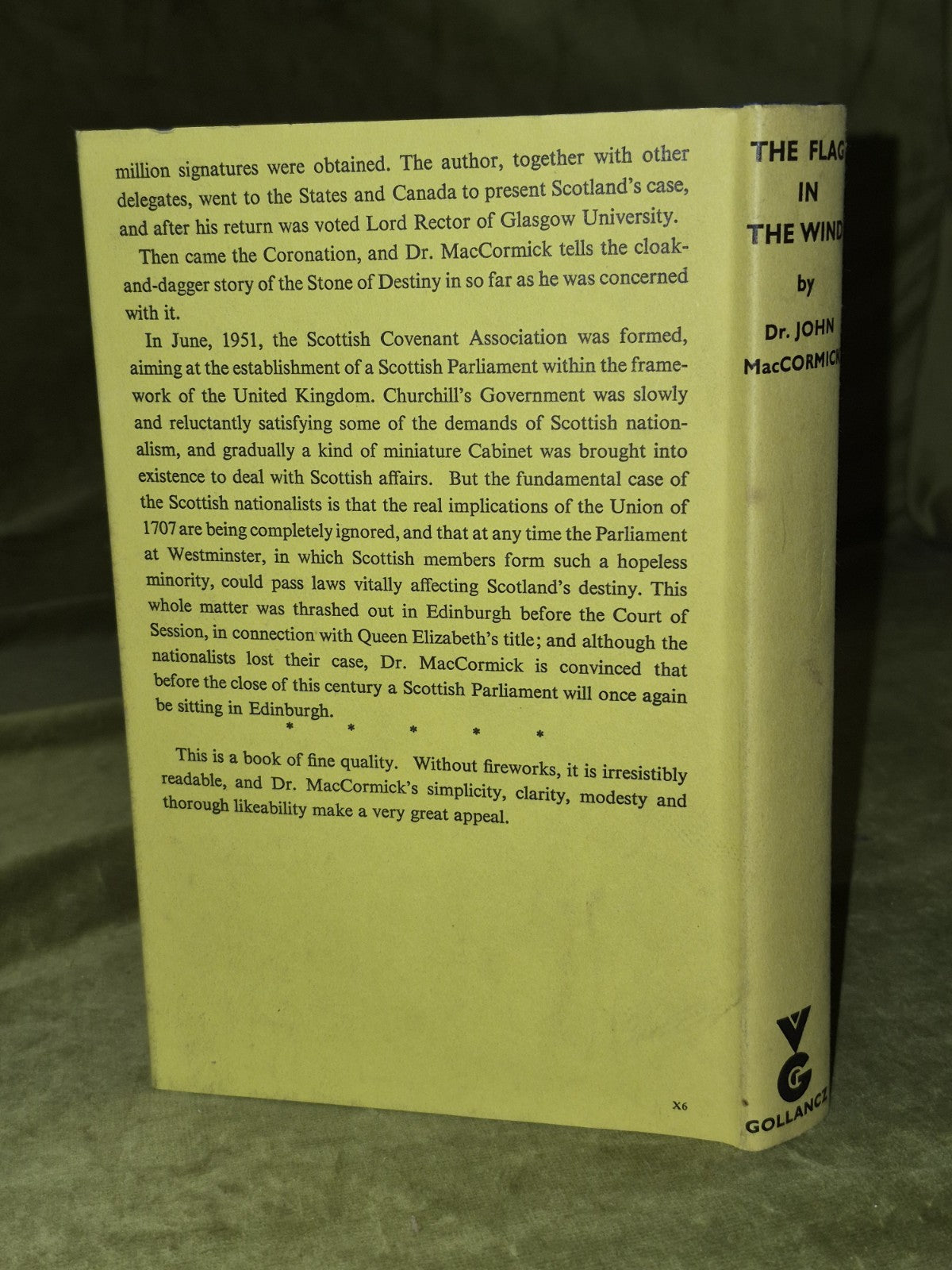 The Flag in the Wind John MacCormick 1955 First Hardback Dustjacket1