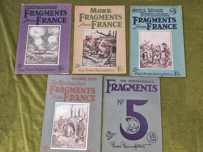 Fragments From France Vols 1-5 - Bruce Bairnfather , Bystander 1910s PBs in case2