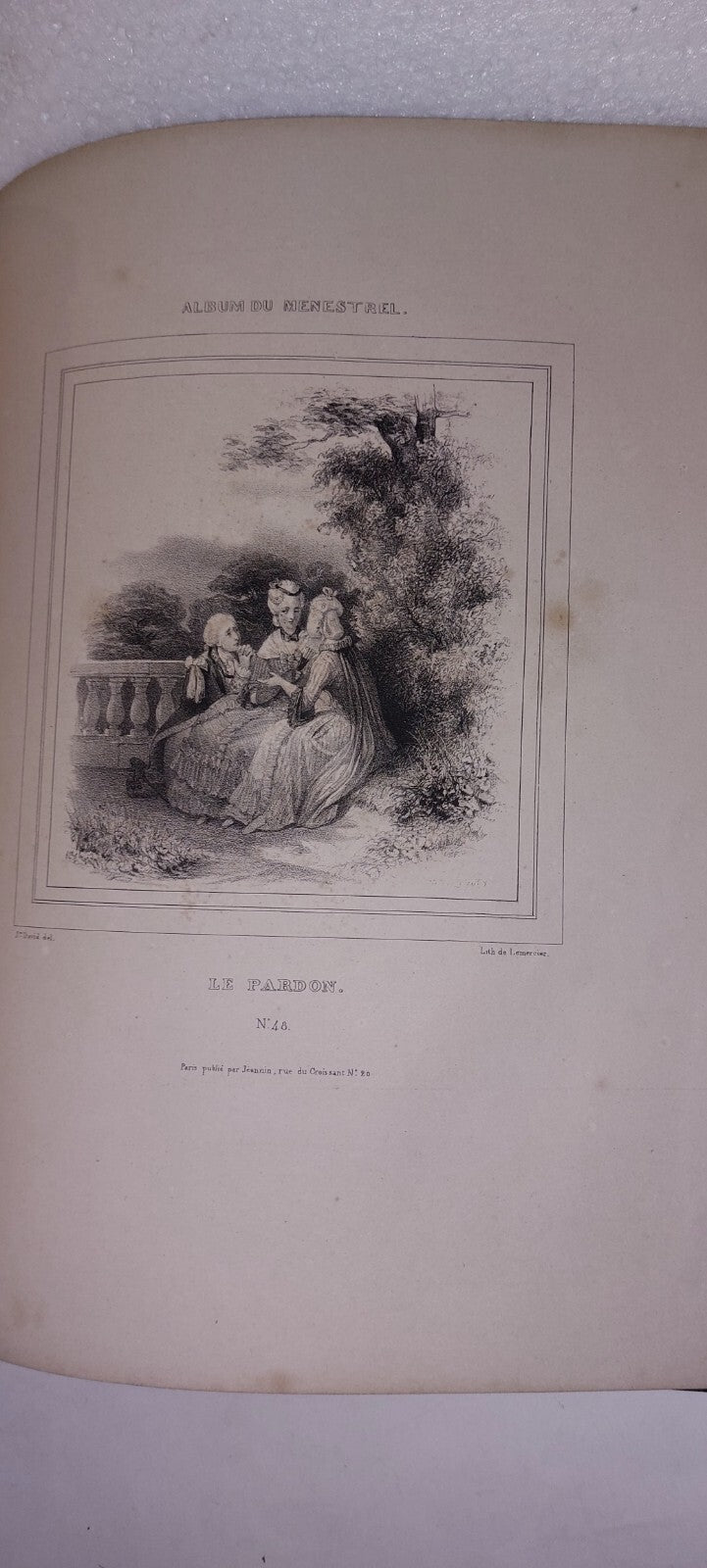 ALBUM DU MENESTREL Circs 1860 - 1880 Lithograph Plates 15