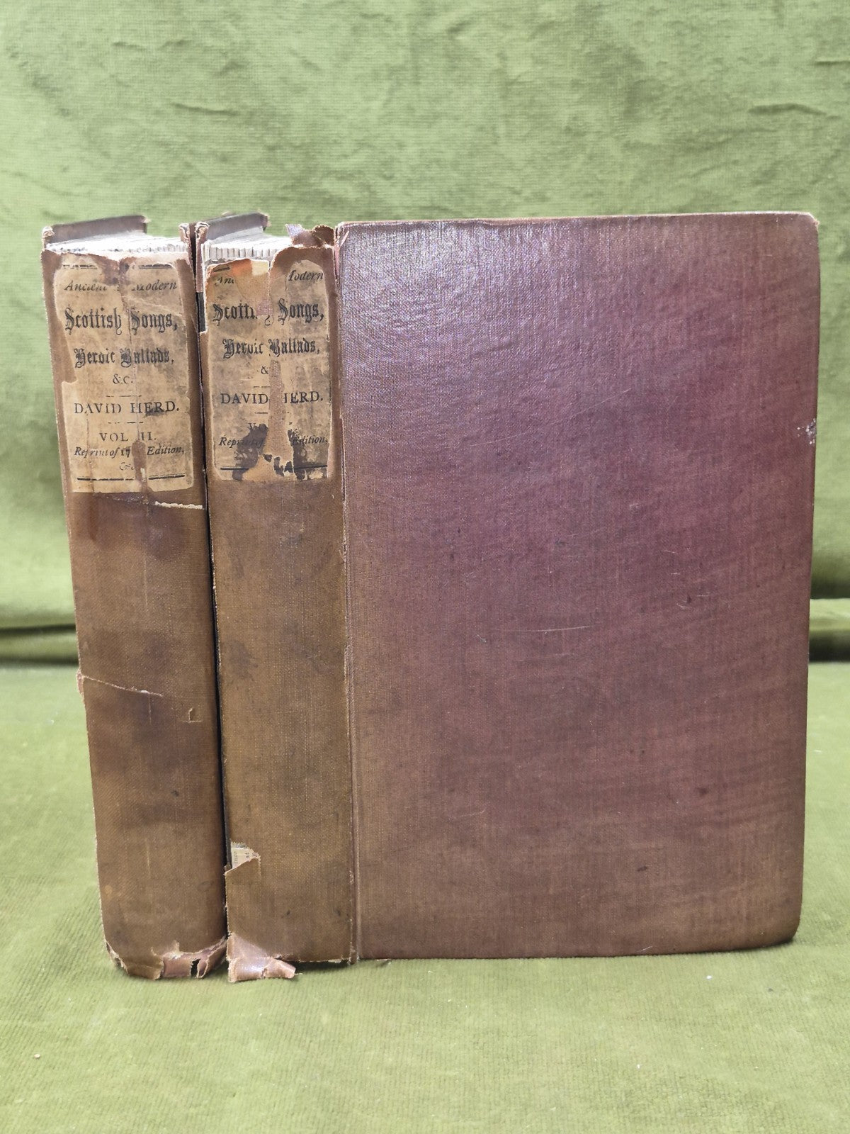 Scottish Songs Heroic Ballads David Herd 1869 Two Volumes Kerr & Richardson 0