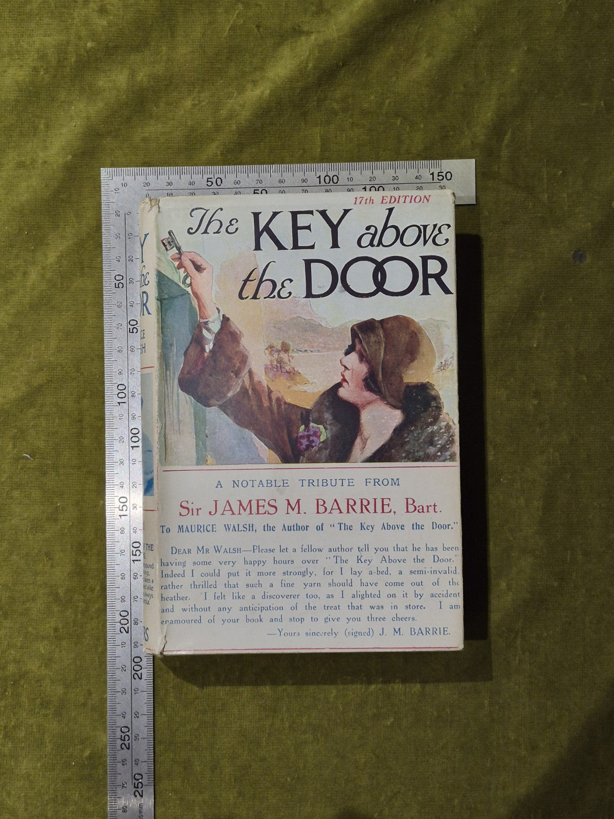 The Key Above the Door - Maurice Walsh , W & R Chambers 1930 17th Ed HB DJ3