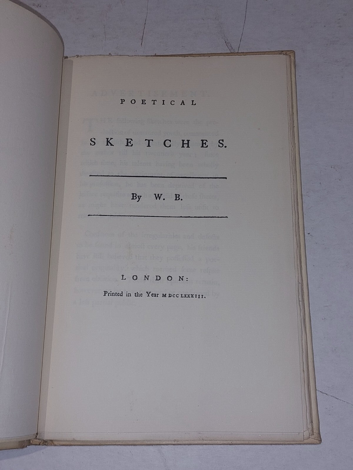 1926 Poetical Sketches By William Blake Noel Douglas Facsimile of the 1783 Ed2