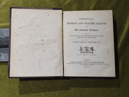 Gesenius's Hebrew and Chaldee Lexicon to the Old Testament Scriptures - 18575