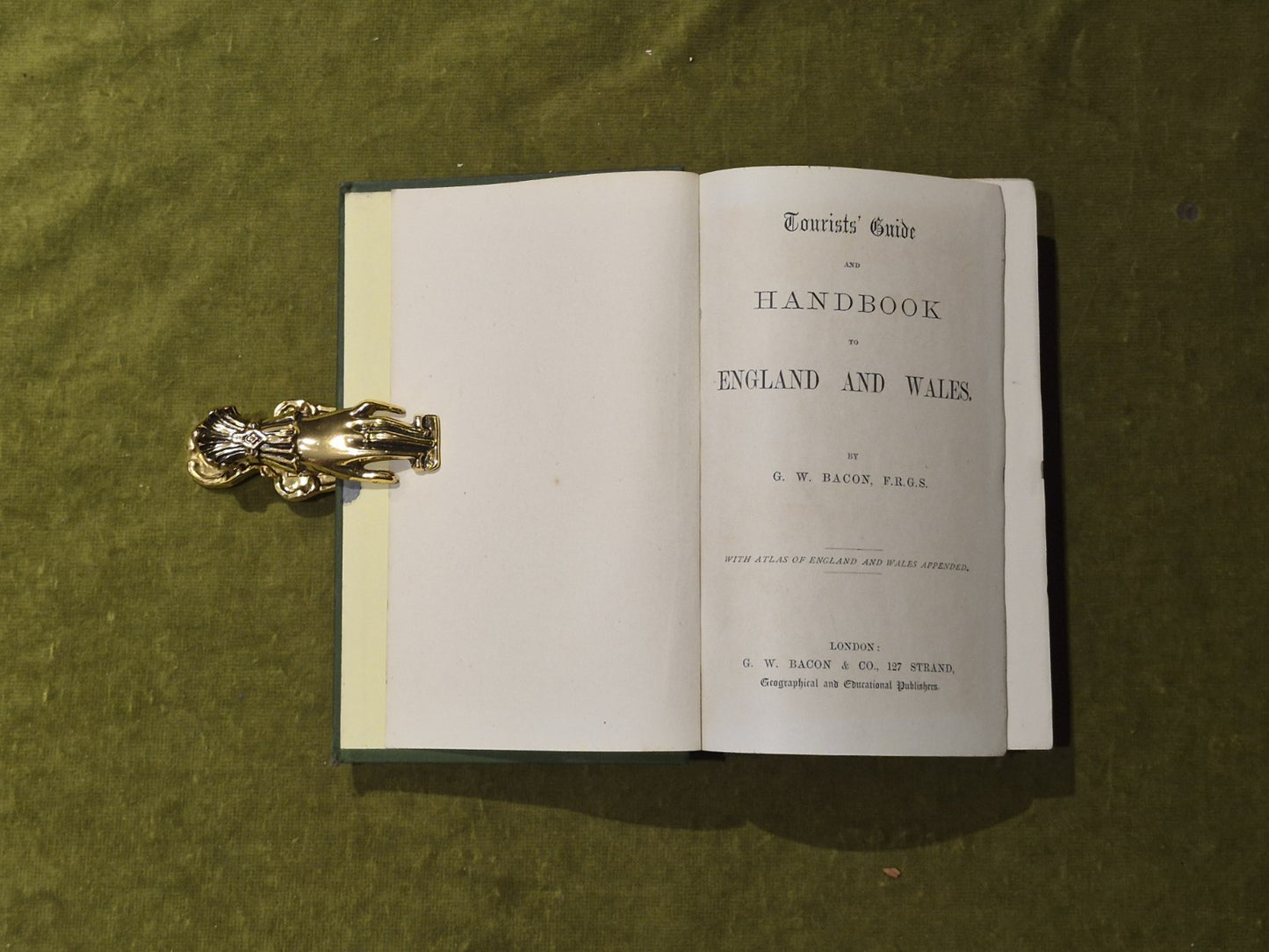 G. W. Bacon Tourist's Guide & Handbook With Maps / Map To England And Wales.4