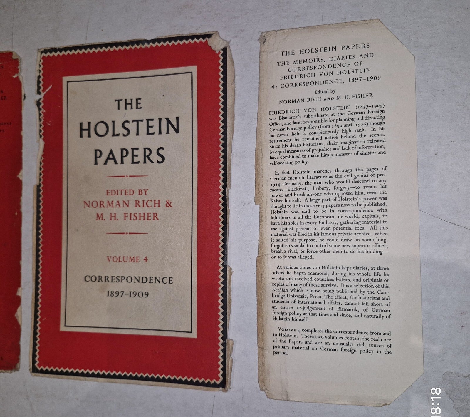 The Holstein Papers Volume IV (Norman Rich & M. H. Fisher  1963) Vol. 411