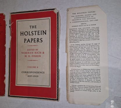 The Holstein Papers Volume IV (Norman Rich & M. H. Fisher  1963) Vol. 411