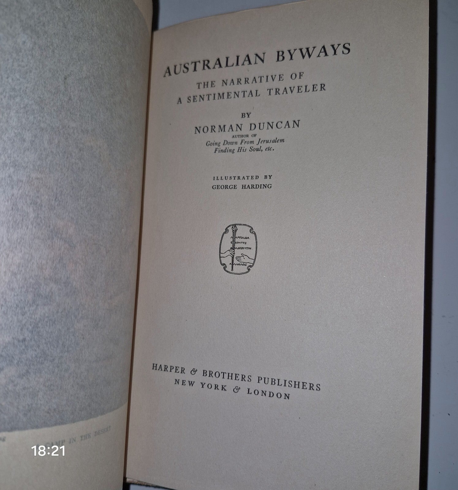 Australian Byways By Norman Duncan. 1915 1st Edition.5