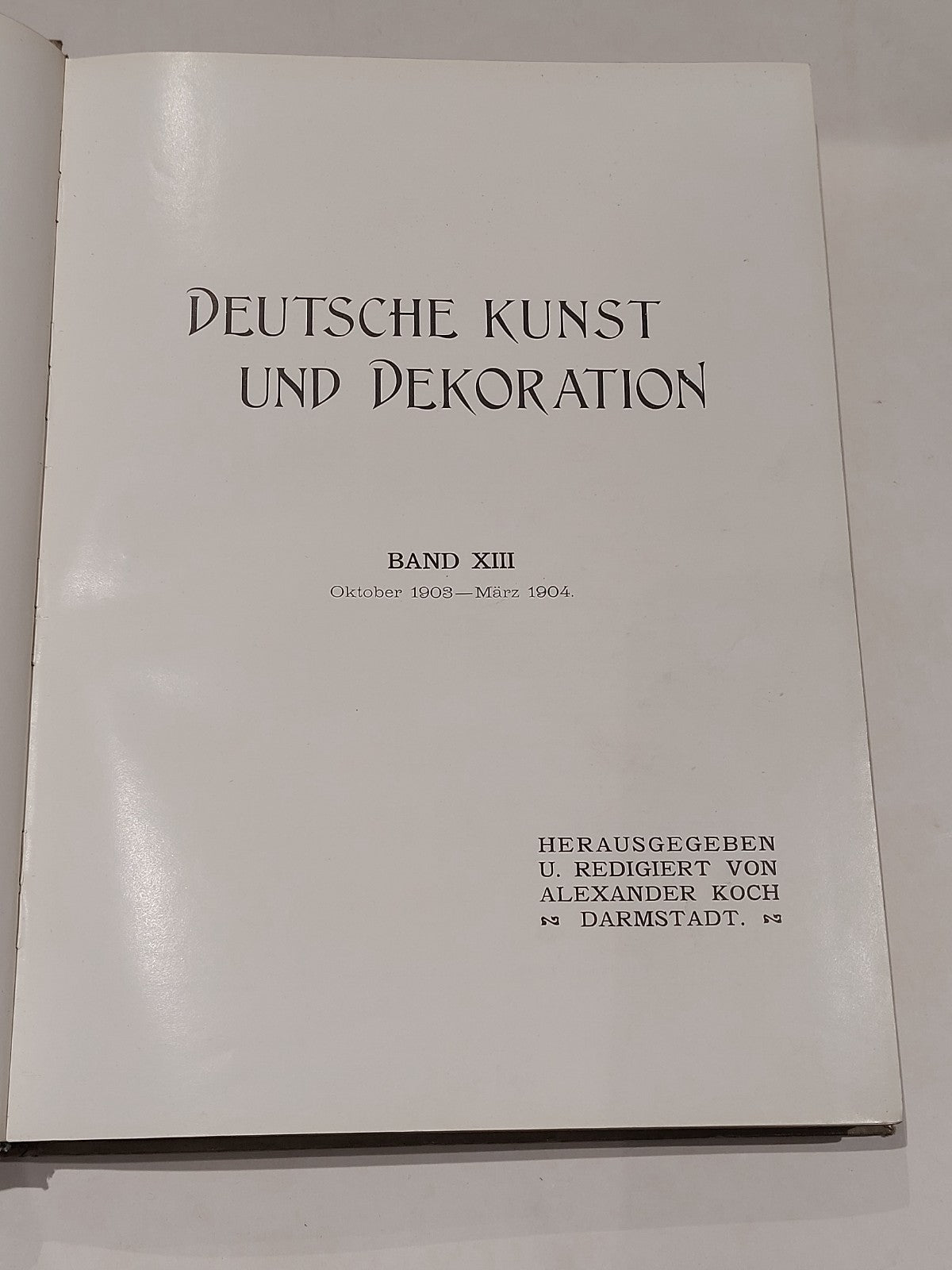 Deutsche Kunst Und Dekoration Band XIII Oktober 1903  Marz 1904 hb book4