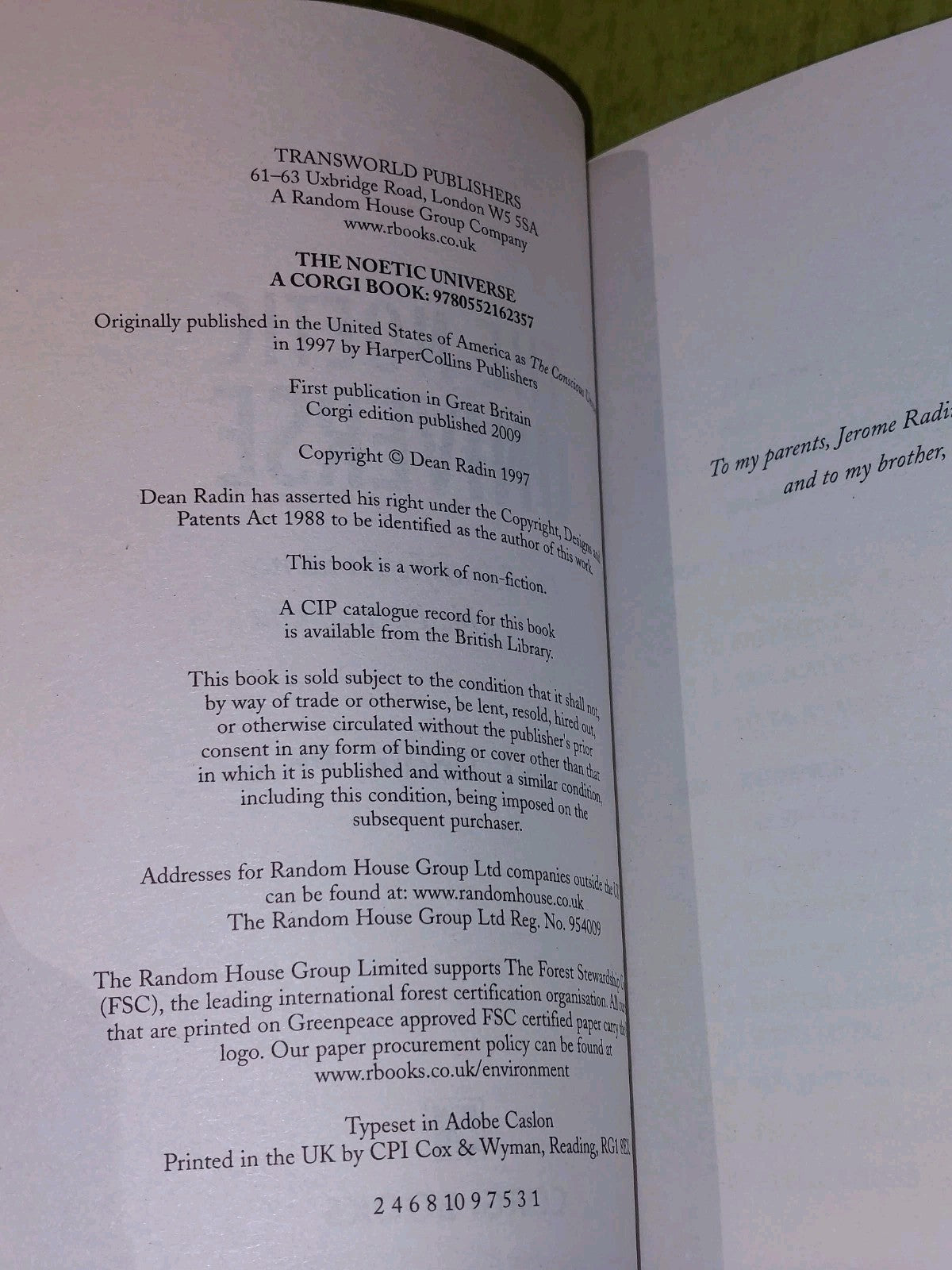 The Noetic Universe Paperback Book by Dean Radin3