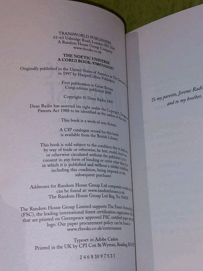 The Noetic Universe Paperback Book by Dean Radin3