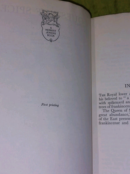 In Quest Of Spices By Sonia E. Howe [Herbert Jenkins] 1st Ed 1st Printing Hb Dj7