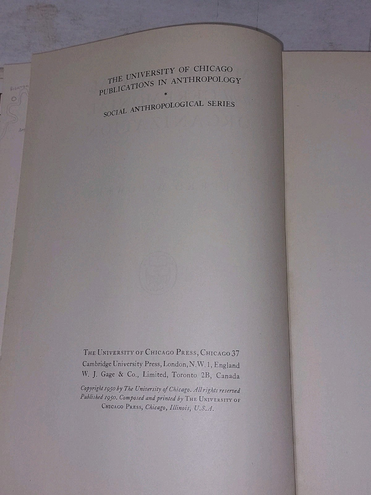 Mandan Social & Ceremonial Organization, by Alfred W. Bowers, Hb Book6