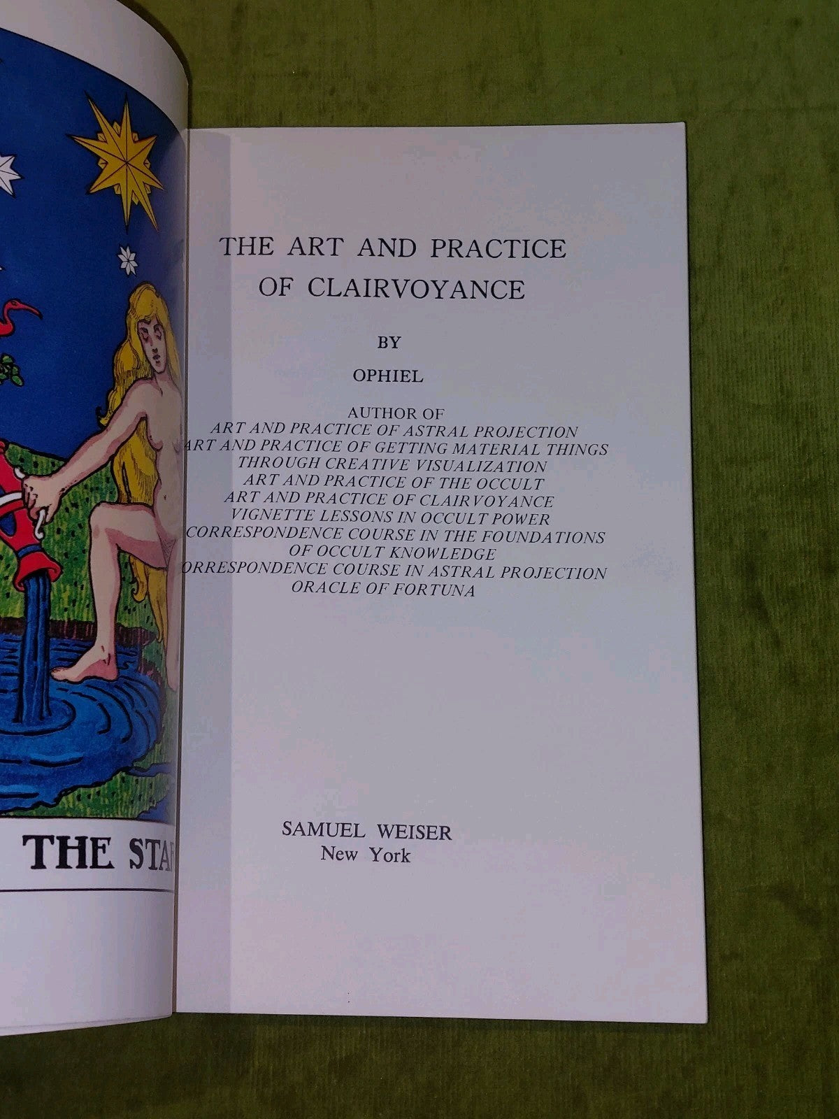 Ophiel's The Art & Practice of Clairvoyance [Samuel Weiser] Pb Book 19753