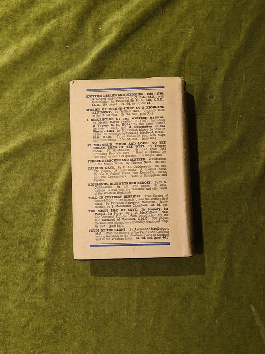 Scottish Diaries and Memoirs 1746-1843, J G Fyfe , Mackay 1942 1st HB DJ1