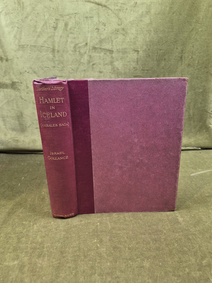 Hamlet in Iceland - Israel Gollancz 1898 David Nutt HB 1st Edition0
