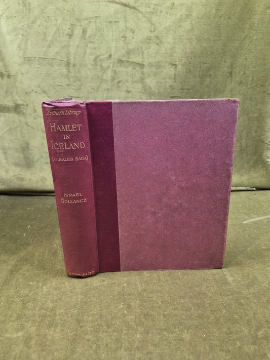 Hamlet in Iceland - Israel Gollancz 1898 David Nutt HB 1st Edition0