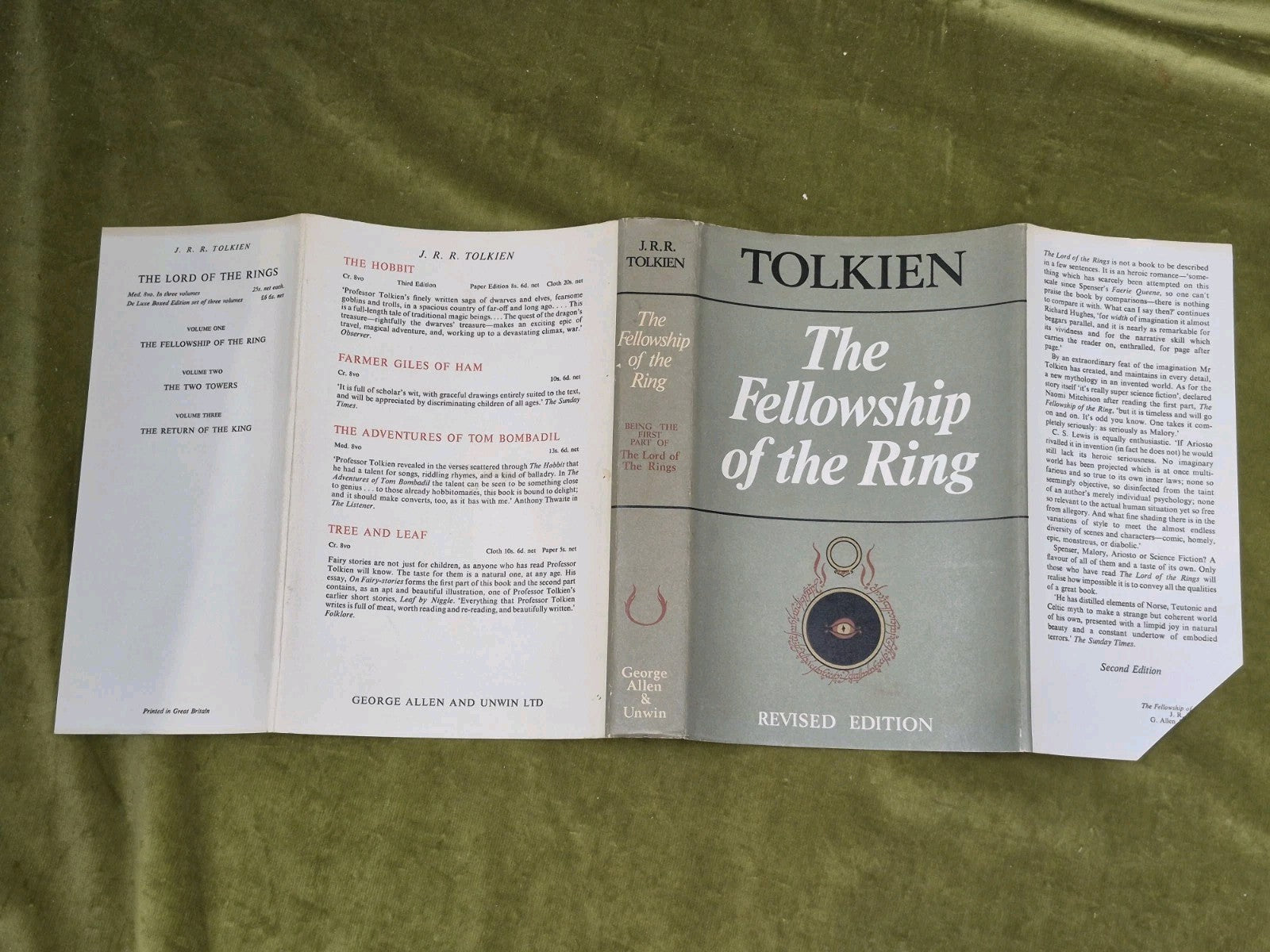 The Fellowship of the Ring Second Edition Second Impression 1967 Tolkien HB DJ3