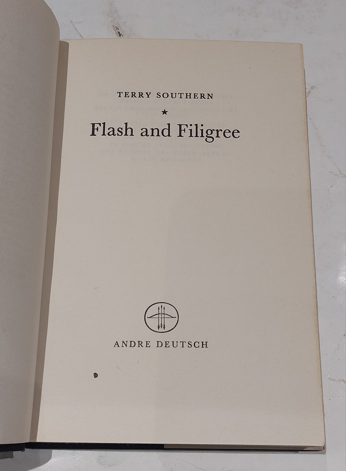 Flash And Filigree By Terry Southern Hb 1st Edition 1958 w/Dustjacket 2nd Impres4