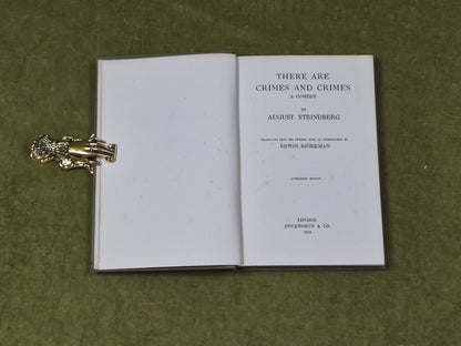 STRINDBERG August - THERE ARE CRIMES and CRIMES - 1st UK  Edition 1912 Duckworth5