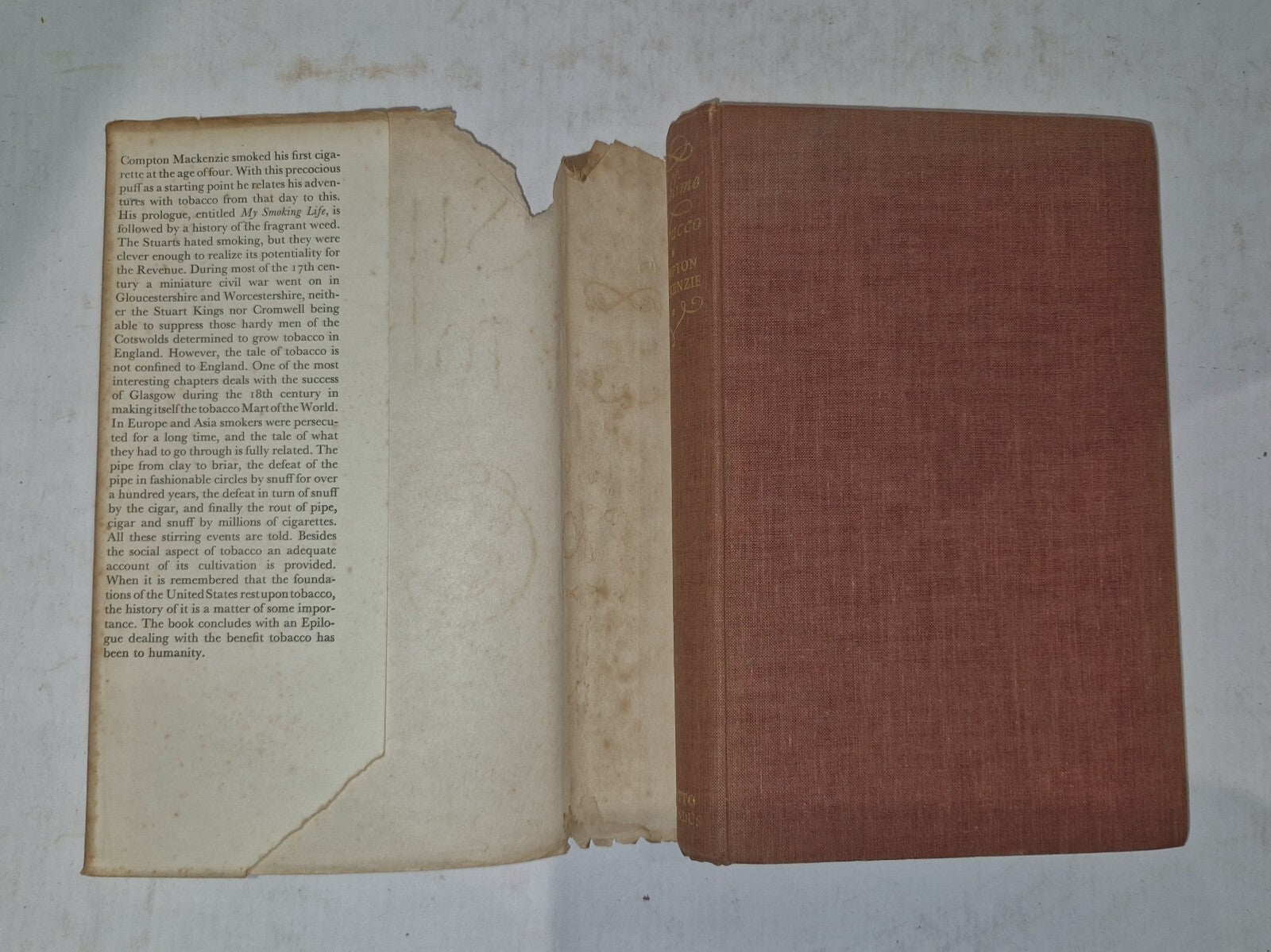 Sublime Tobacco by Compton MacKenzie 1957 With Dustjacket. Chatto & Windus2