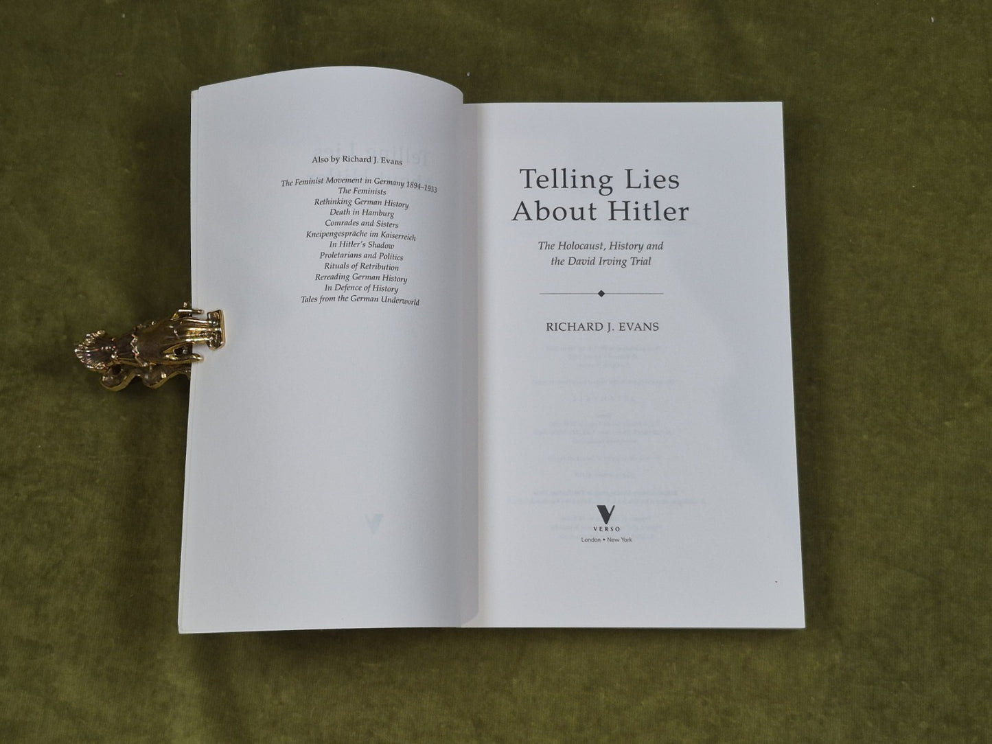 Telling Lies About Hitler by Richard J Evans , Verso 20023