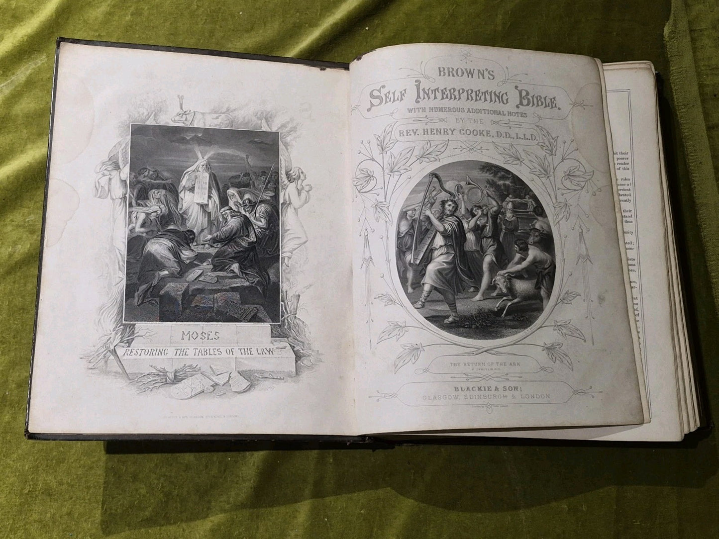 John Brown’s Self Interpreting Bible. Both Volumes (complete) Blackie Circa 184511